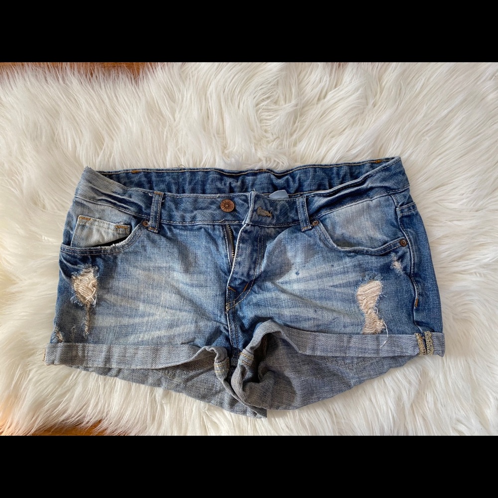 Denim shorts